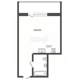 Студия квартира, вторичка, 24м2, 4/24 этаж