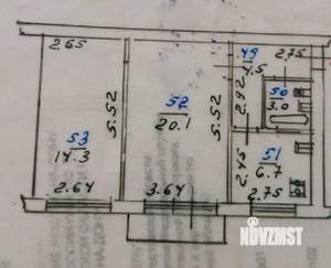 2-к квартира, вторичка, 49м2, 3/5 этаж