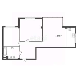 3-к квартира, вторичка, 87м2, 1/21 этаж