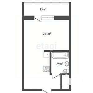 Студия квартира, вторичка, 25м2, 7/17 этаж
