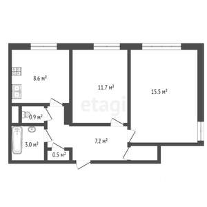 2-к квартира, вторичка, 49м2, 5/9 этаж