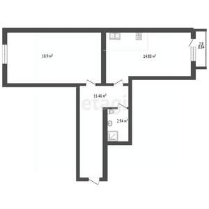 1-к квартира, вторичка, 49м2, 6/9 этаж