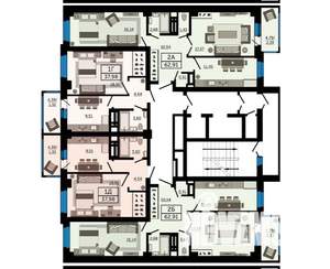 2-к квартира, вторичка, 63м2, 22/24 этаж