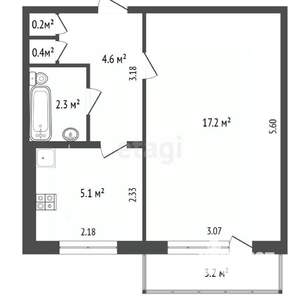 1-к квартира, вторичка, 31м2, 2/9 этаж