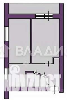 2-к квартира, вторичка, 40м2, 5/5 этаж