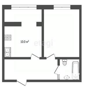 1-к квартира, вторичка, 45м2, 24/24 этаж