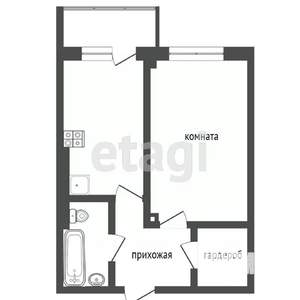 1-к квартира, вторичка, 40м2, 3/19 этаж