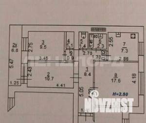 3-к квартира, вторичка, 60м2, 1/9 этаж