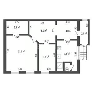 2-к квартира, вторичка, 39м2, 1/1 этаж