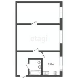 2-к квартира, вторичка, 37м2, 2/2 этаж