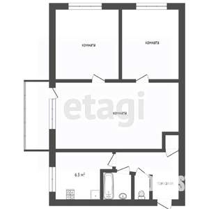 3-к квартира, вторичка, 54м2, 2/5 этаж