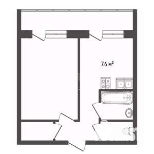 1-к квартира, вторичка, 36м2, 9/10 этаж