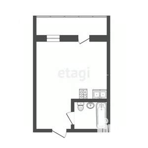 Студия квартира, вторичка, 28м2, 15/25 этаж