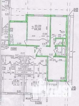 3-к квартира, вторичка, 67м2, 1/20 этаж