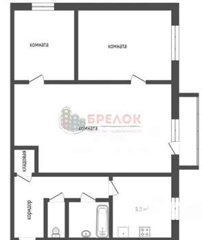 3-к квартира, вторичка, 48м2, 4/5 этаж