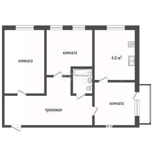 3-к квартира, вторичка, 75м2, 3/4 этаж