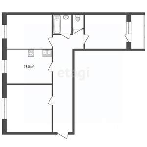 3-к квартира, вторичка, 90м2, 3/4 этаж