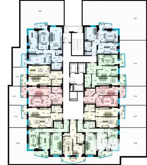 2-к квартира, сданный дом, 80м2, 3/24 этаж