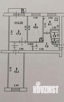 3-к квартира, вторичка, 58м2, 4/5 этаж