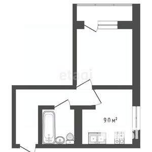 1-к квартира, вторичка, 34м2, 19/19 этаж
