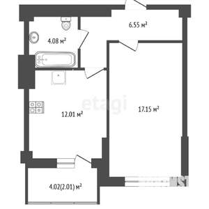 1-к квартира, вторичка, 40м2, 18/24 этаж