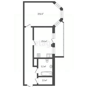 1-к квартира, вторичка, 58м2, 4/19 этаж