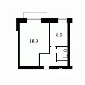 1-к квартира, вторичка, 36м2, 1/10 этаж