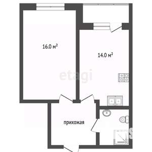 1-к квартира, вторичка, 41м2, 24/25 этаж