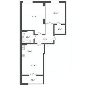 3-к квартира, вторичка, 99м2, 23/30 этаж