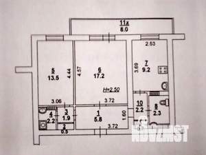 2-к квартира, вторичка, 56м2, 2/17 этаж