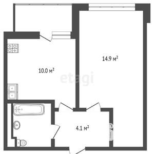 1-к квартира, вторичка, 36м2, 15/20 этаж