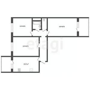 3-к квартира, вторичка, 56м2, 9/9 этаж