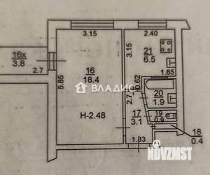 1-к квартира, вторичка, 31м2, 9/9 этаж