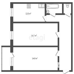 2-к квартира, вторичка, 57м2, 4/10 этаж