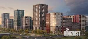 1-к квартира, строящийся дом, 43м2, 9/20 этаж