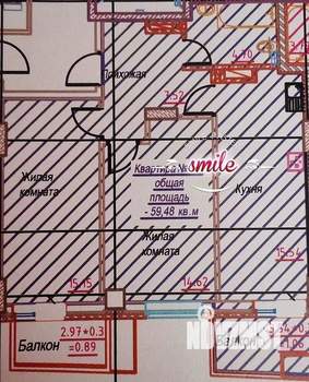 2-к квартира, вторичка, 60м2, 3/24 этаж