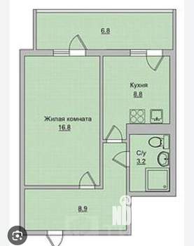 1-к квартира, вторичка, 40м2, 10/25 этаж