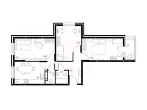 3-к квартира, вторичка, 68м2, 24/25 этаж