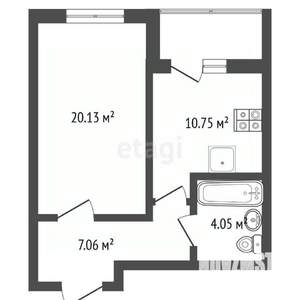 1-к квартира, вторичка, 42м2, 17/28 этаж