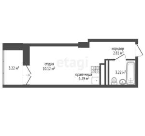Студия квартира, вторичка, 18м2, 5/5 этаж