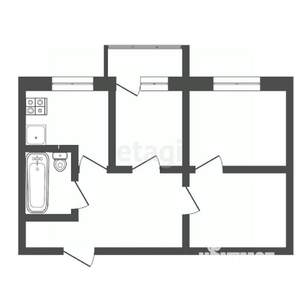 3-к квартира, вторичка, 64м2, 4/5 этаж