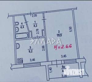 1-к квартира, вторичка, 42м2, 8/10 этаж