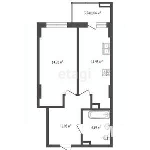 1-к квартира, вторичка, 40м2, 24/25 этаж