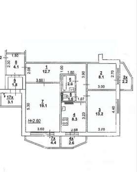 3-к квартира, вторичка, 71м2, 14/16 этаж