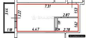 Студия квартира, вторичка, 24м2, 9/10 этаж
