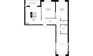3-к квартира, вторичка, 83м2, 4/12 этаж