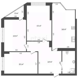 3-к квартира, вторичка, 90м2, 11/24 этаж