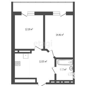 2-к квартира, вторичка, 47м2, 23/24 этаж