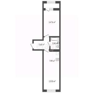 1-к квартира, вторичка, 47м2, 10/20 этаж