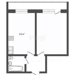 1-к квартира, вторичка, 35м2, 9/11 этаж